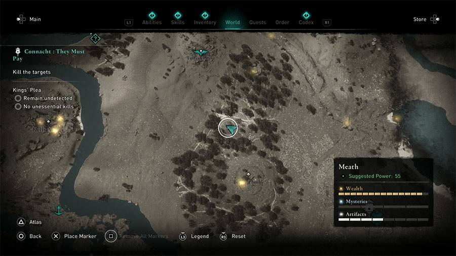 Assassin's Creed Valhalla Brega Treasure Hoard Map