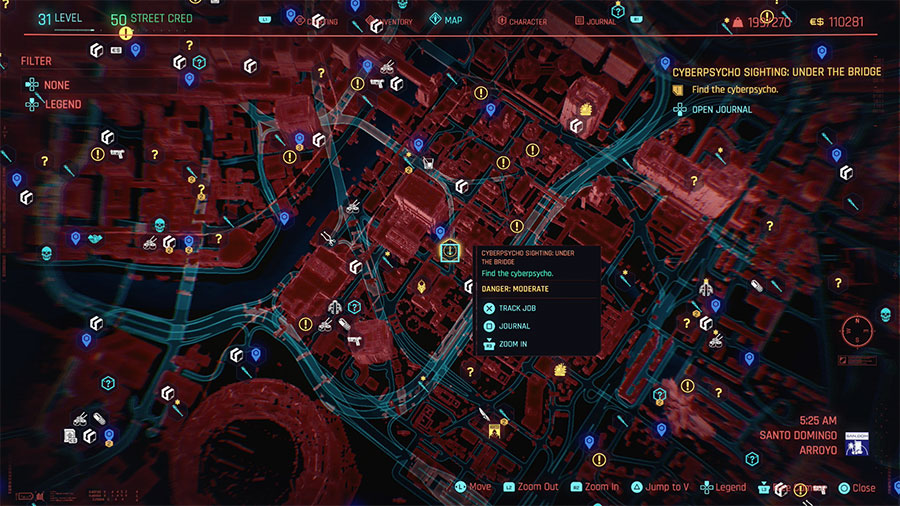 Cyberpsycho Location # 7 (avistamiento debajo del puente)