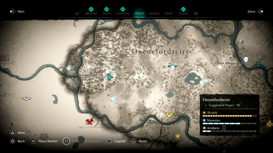 La ubicación del torno 2 AC Valhalla