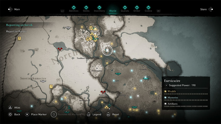 Eurvicscire Treasure Hoard Mapa Ubicación