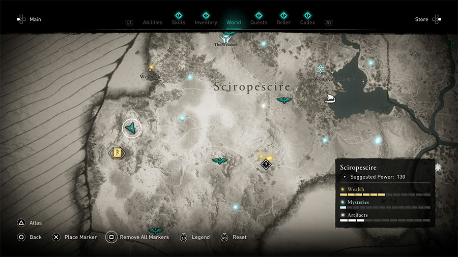 Solución de mapa del tesoro de Sciropescire