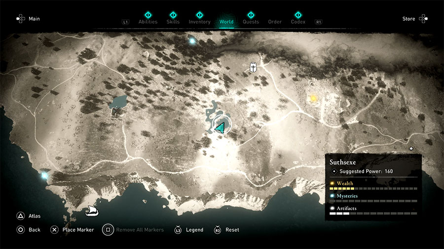 Solución de mapa de tesoros de Suthsexe Crawelie