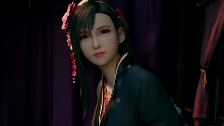 Elección de atuendo exótico de Tifa remake de FF 7