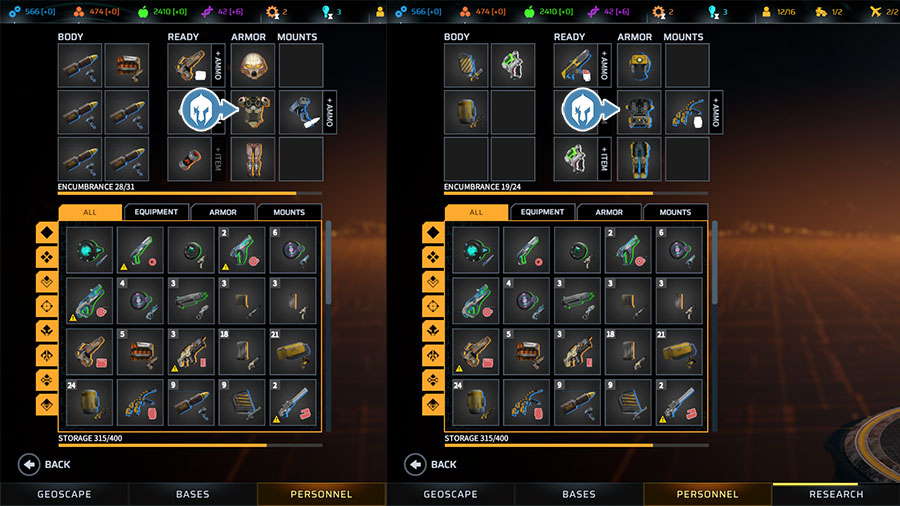 Cómo equipar lanzadores de misiles y armas mecánicas en Phoenix Point