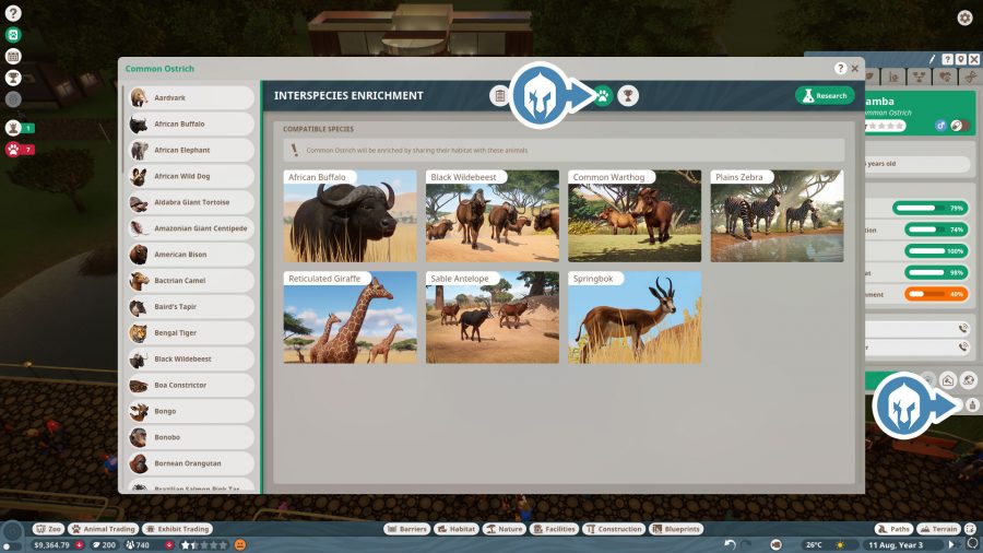 Qué animales pueden vivir juntos en Planet Zoo