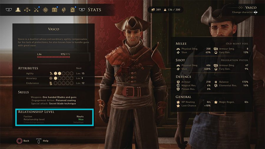 Guía de Reputación y Relaciones de GreedFall