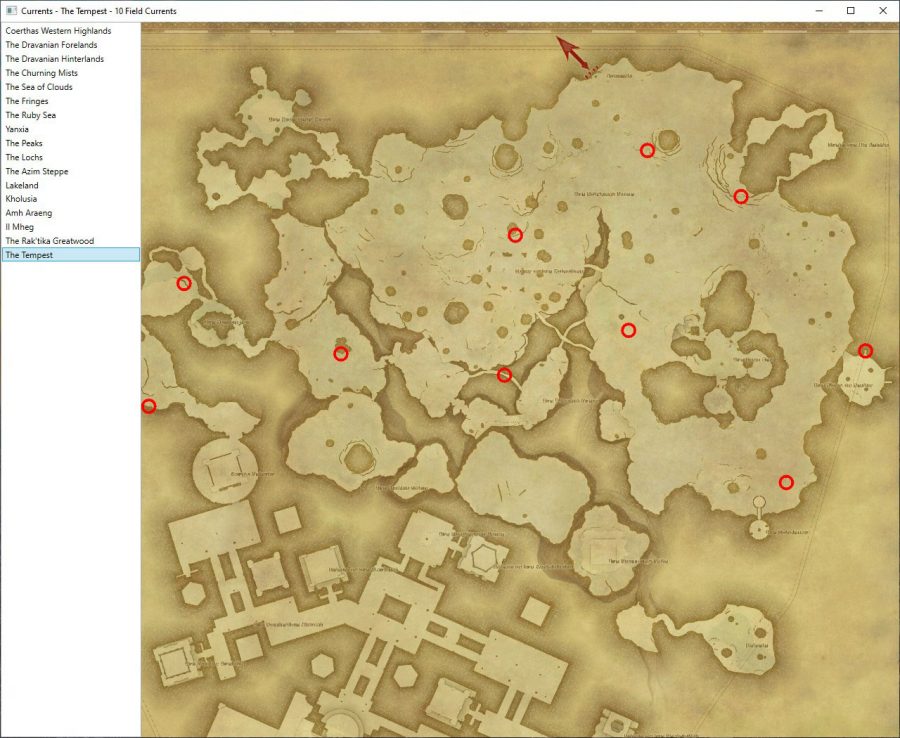 Ubicaciones de The Tempest Aether Currents
