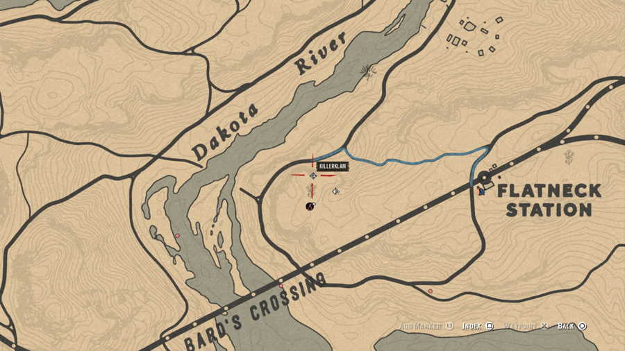 Red Dead Online Bard's Crossing Treasure Ubicación 1 2