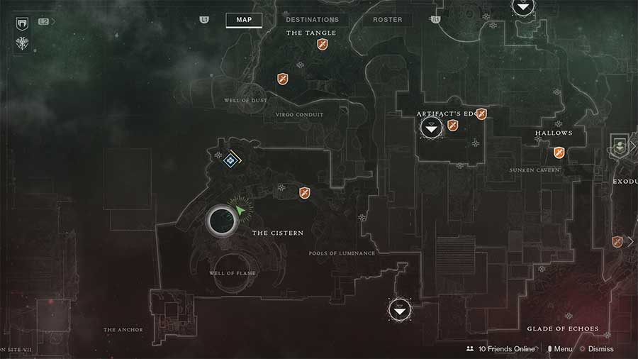 Nessus Lost Sector 5 - El mapa de Conflux