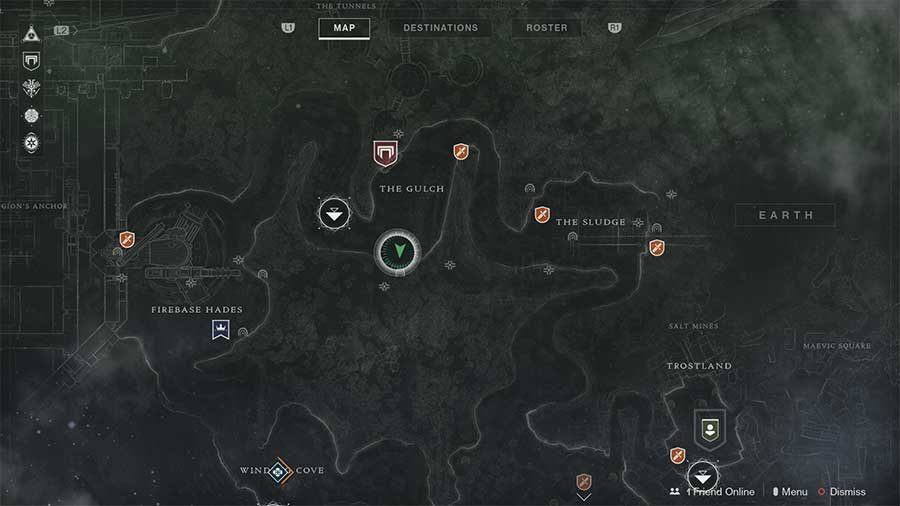 Mapa del Sector Perdido 12 de la Tierra - Abismo Inundado (Entrada Principal)