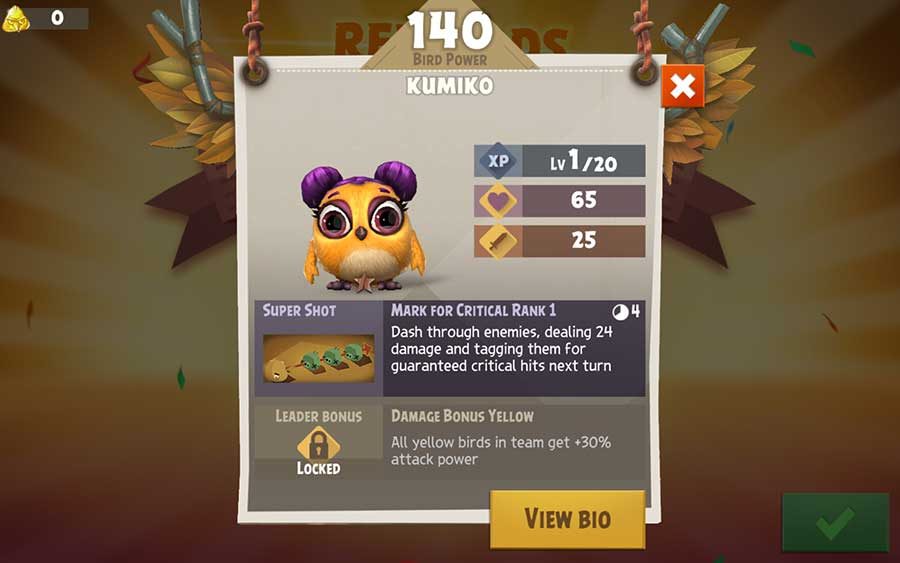 Angry Birds Evolution Birds Guide - Lista de pájaros - Kumiko