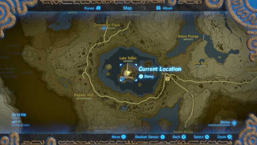 Ubicación de Breath Of The Wild Fyson