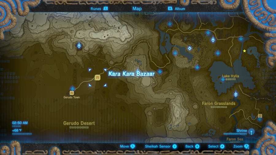 Ubicación de Breath Of The Wild Rhondson