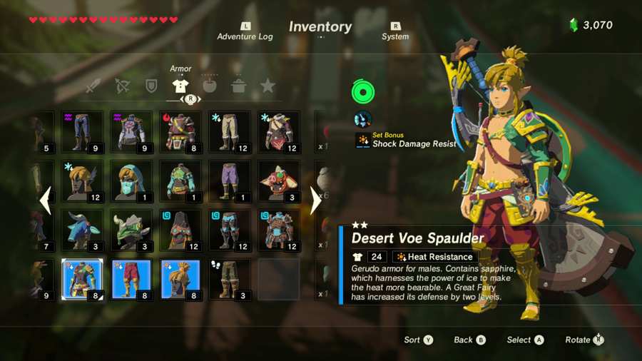 Breath Of The Wild Desert Gear