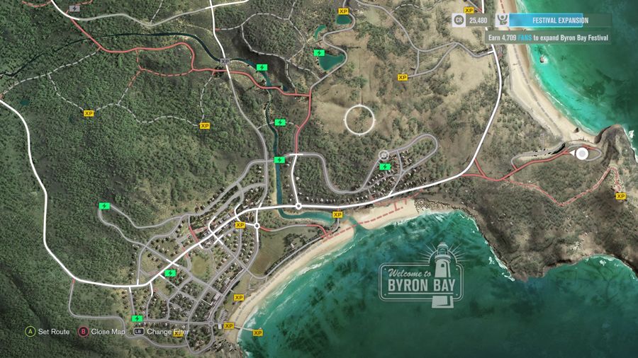 Ubicaciones de Forza Horizon 3 Byron Bay XP Boards