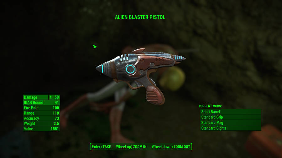 Dónde encontrar las mejores armas en Fallout 4: la pistola Alien Blaster