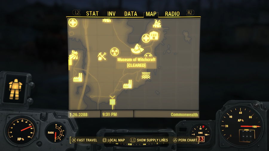 Mueseum de brujería de Fallout 4
