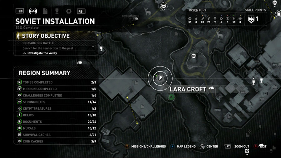 Mapa 2 de Rise Of The Tomb Raider Quest