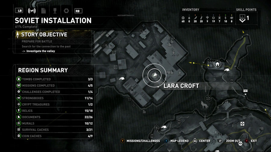 Mapa de misiones de Rise Of The Tomb Raider 5-2