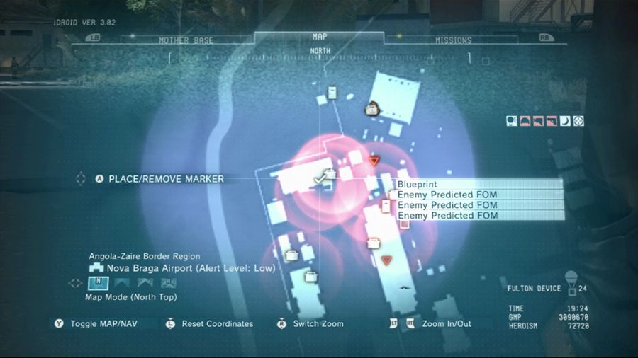 Plano del defensor Gun-Cam de Metal Gear Solid 5