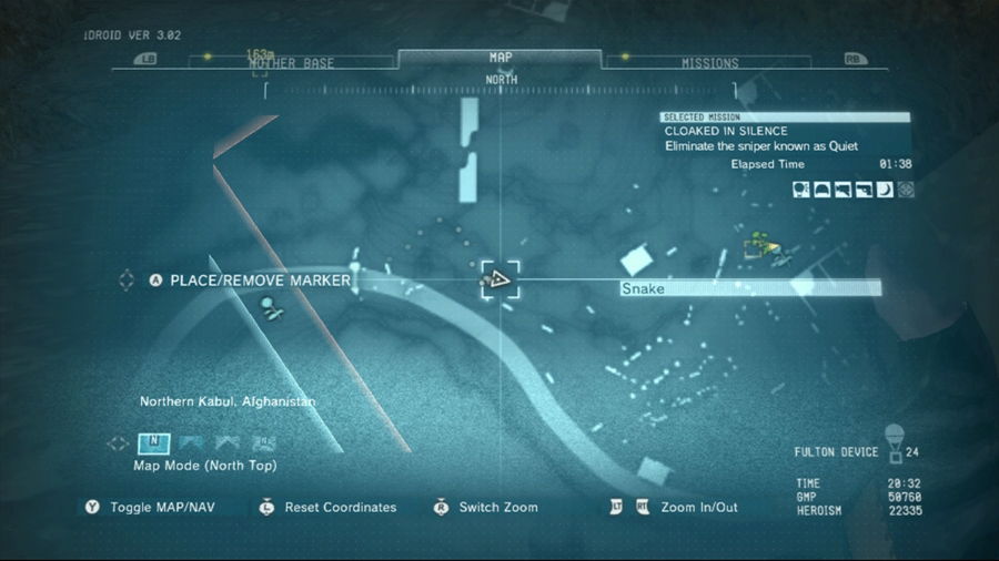 Punto de francotirador de batalla de jefe silencioso de Metal Gear Solid 5