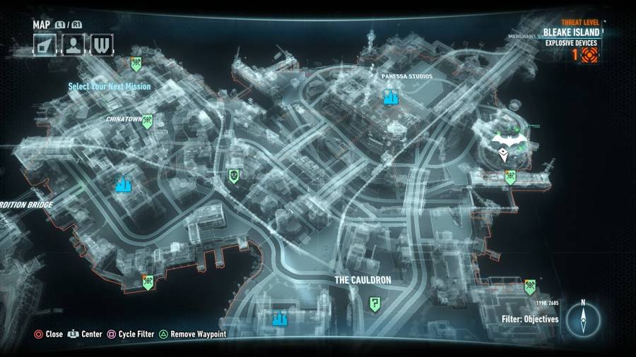 Batman Arkham Knight La línea del deber Mapa 1