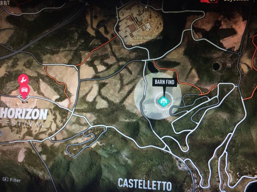 Mapa de búsqueda de granero 2 de Forza Horizon 2