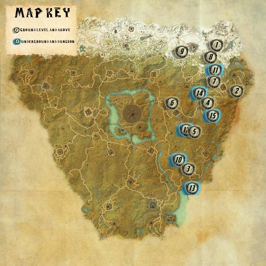 Guía de mapa de ubicaciones de Cyrodiil Ebonheart Skyshards