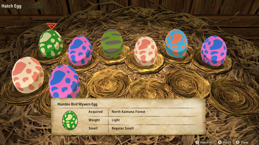 Guía de colores de huevos de Monster Hunter Stories 2