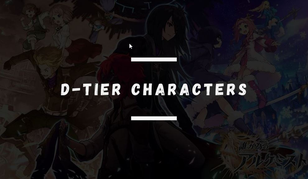 Tier List del código de alquimista