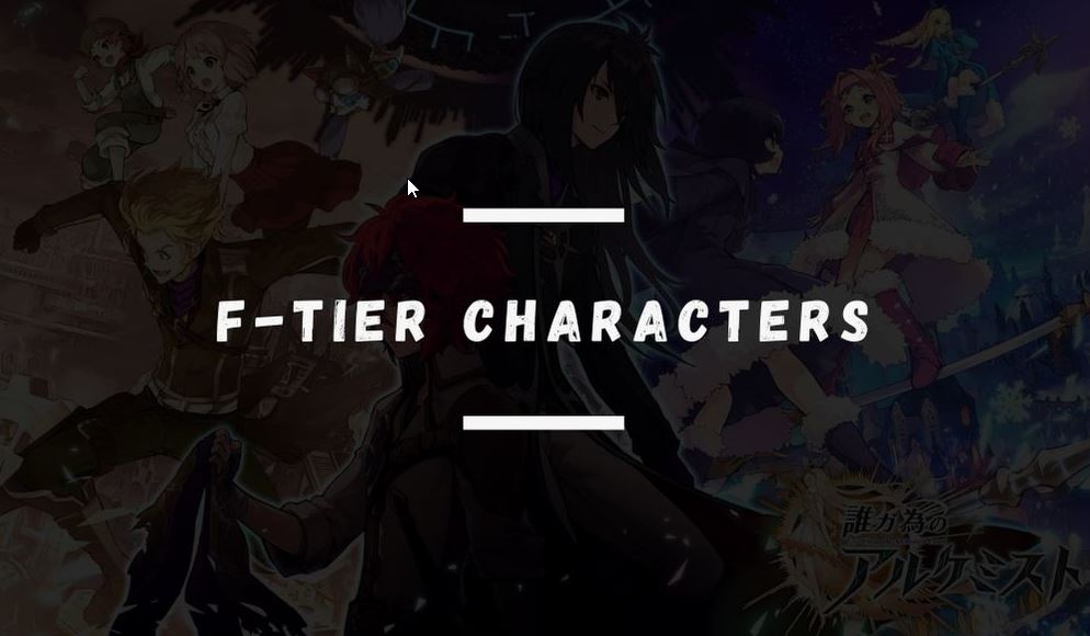 Tier List del código de alquimista