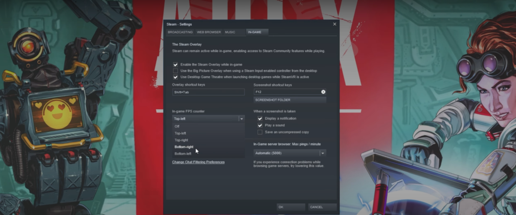 Cómo mostrar FPS en Apex Legends