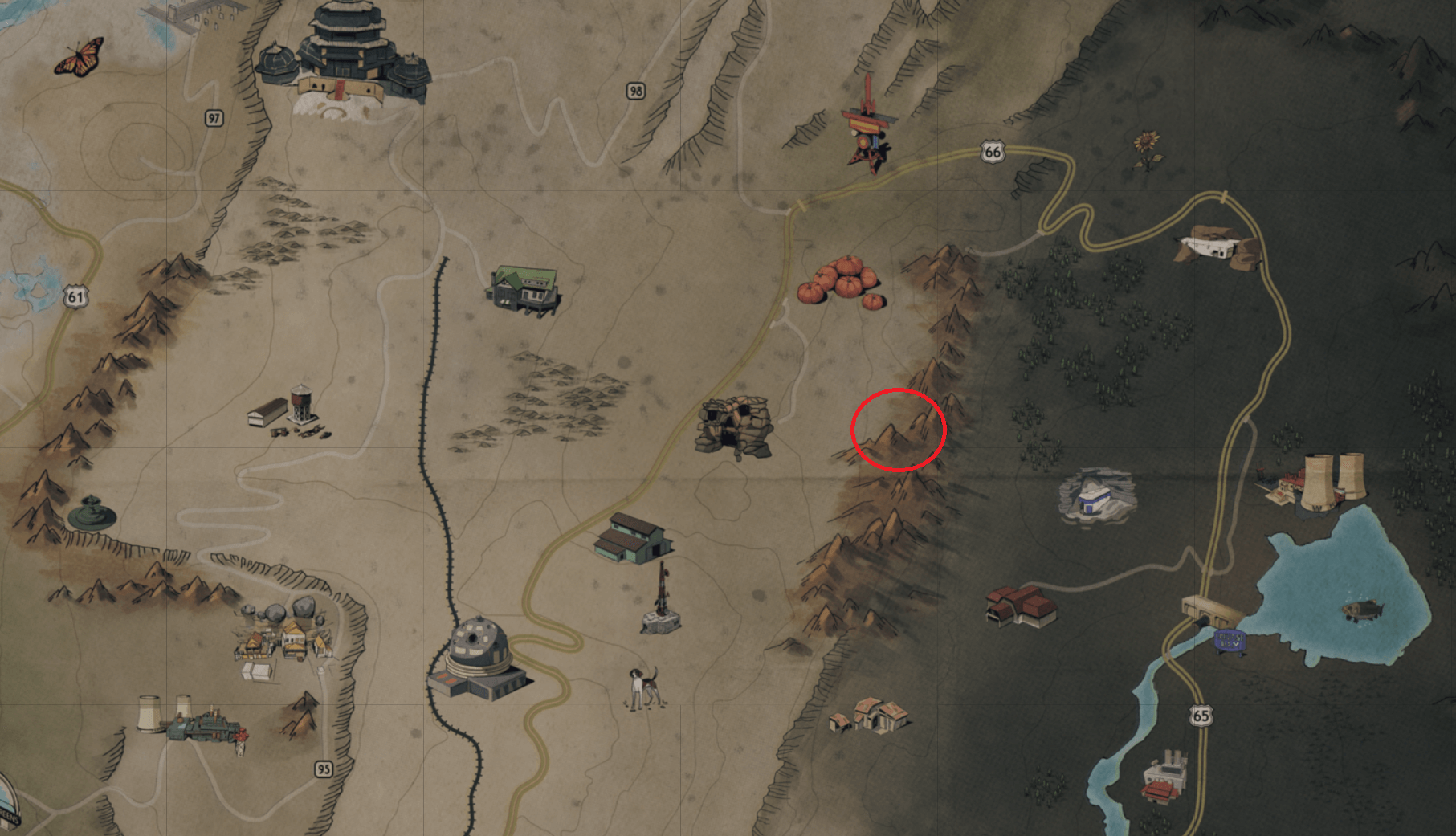 Guía de ubicación de Fallout 76 Treasure Maps Guías y Juegos