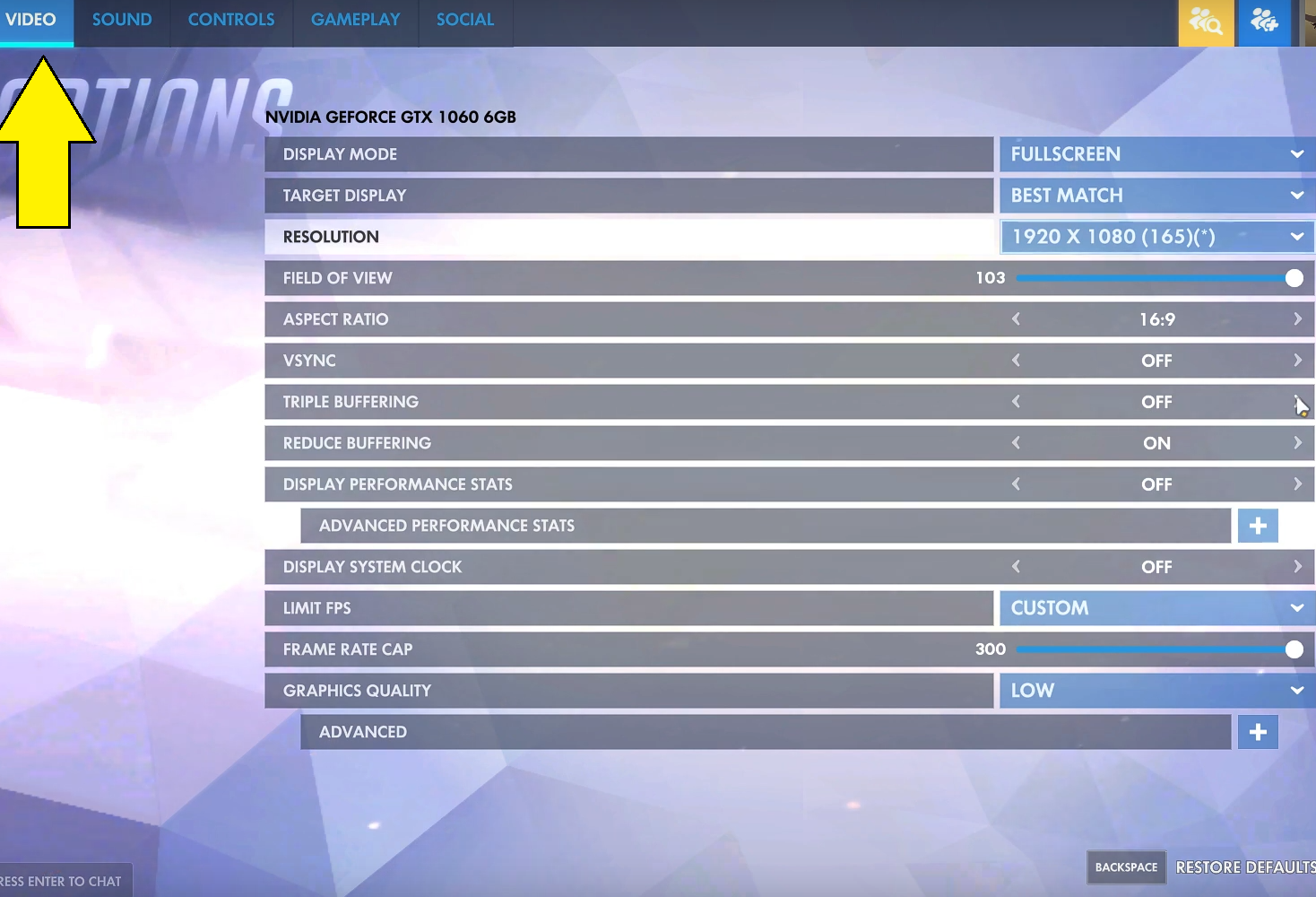 La mejor configuración de Overwatch para FPS alto