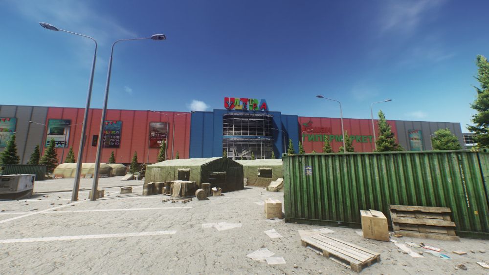 El frente del centro comercial de Escape From Tarkov's Interchange