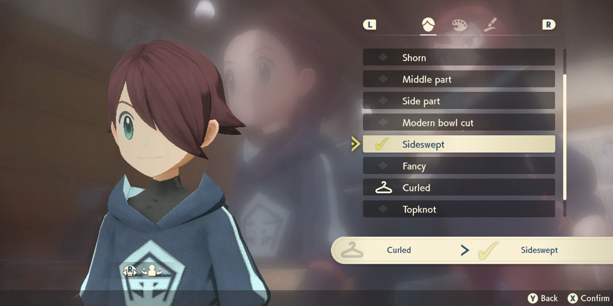 personaje masculino con cabello peinado hacia un lado