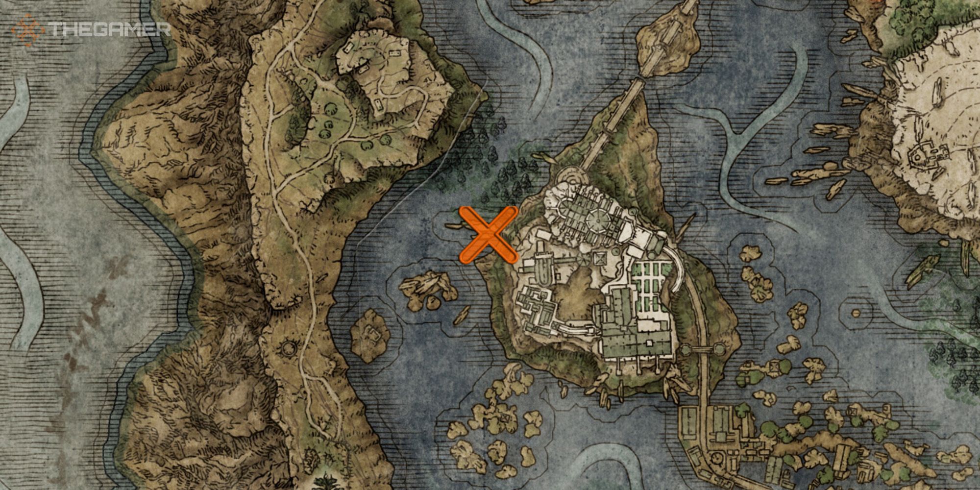 Mapa que muestra la ubicación de Terra Magica Sorcery en Elden Ring