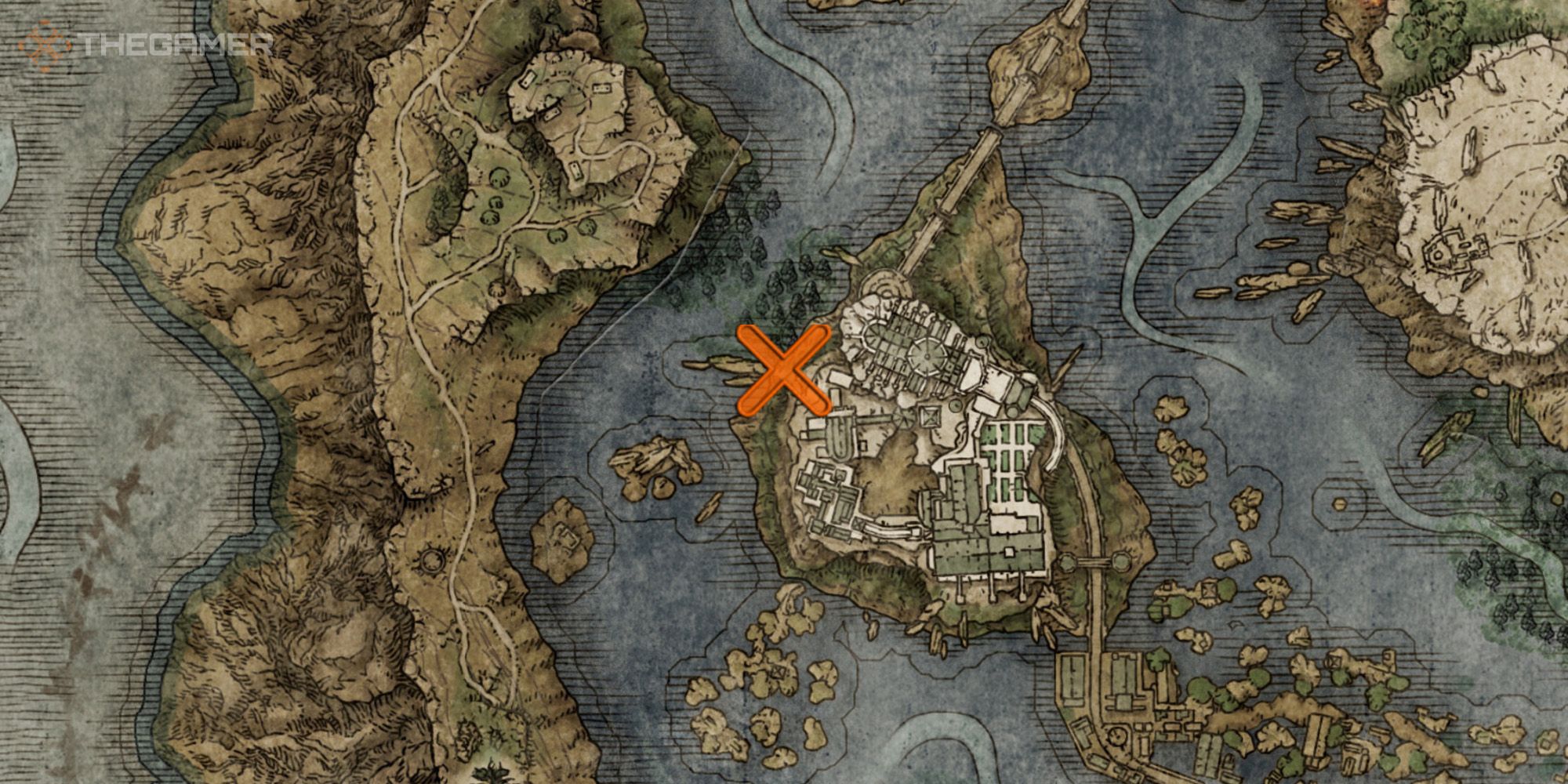 Mapa que muestra la ubicación de la hechicería Crystal Release en Elden Ring