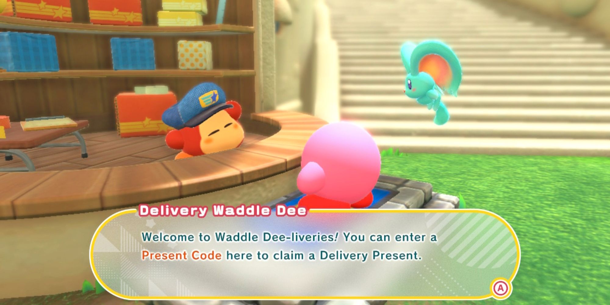 Entrega Waddle Dee pidiendo códigos presentes en Kirby and the Forgotten Land