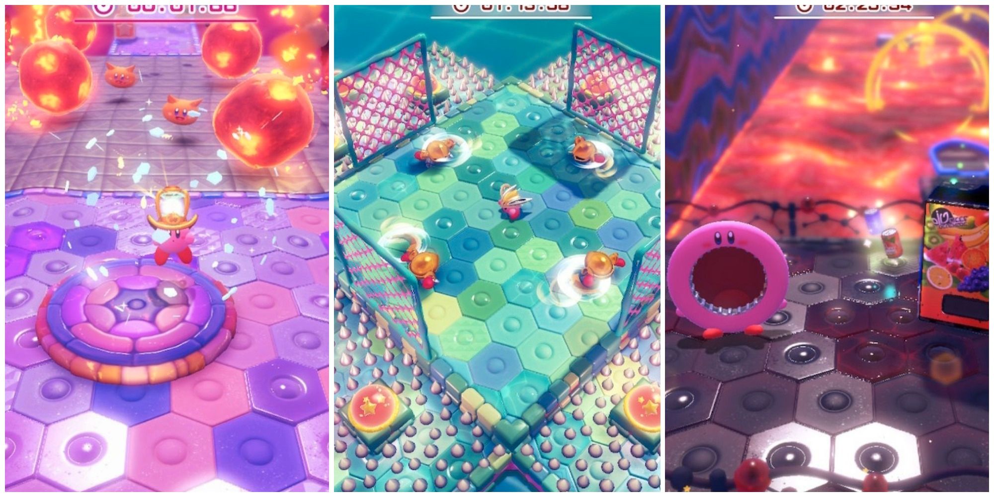 Kirby Hardest Treasure Road Etapas Imagen dividida