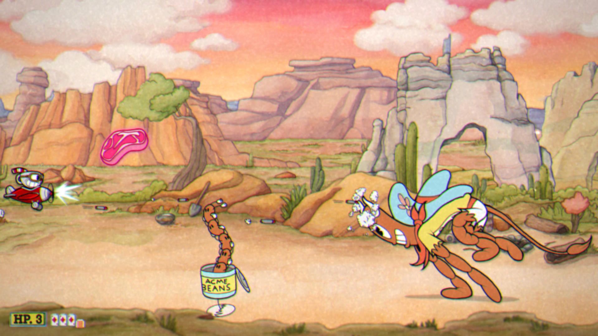 Cuphead El Plato Delicioso, Esther Winchester, Fase 3, Bistec Rosado