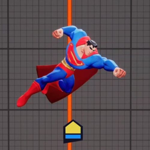 MultiVersus, Superman, Ataque Neutral Aéreo