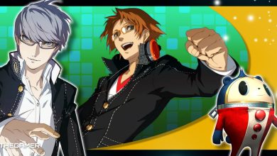 Persona 4 Golden - A collage of Yu, Yosuke, and Teddie.