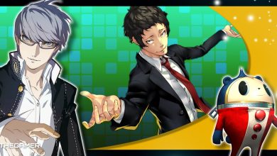 Persona 4 Golden - A collage of Yu, Tohru Adachi, and Teddie.