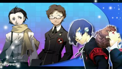 ryoji mochizuki and keisuke hiraga on a blue and purple gradient with the two protagonists of persona 3 portable