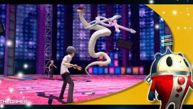 yu narukami facing off with amorous snake in the marukyu striptease dungeon in persona 4 golden