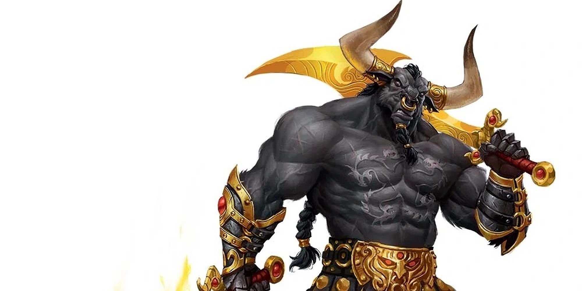 un minotauro bárbaro en dnd