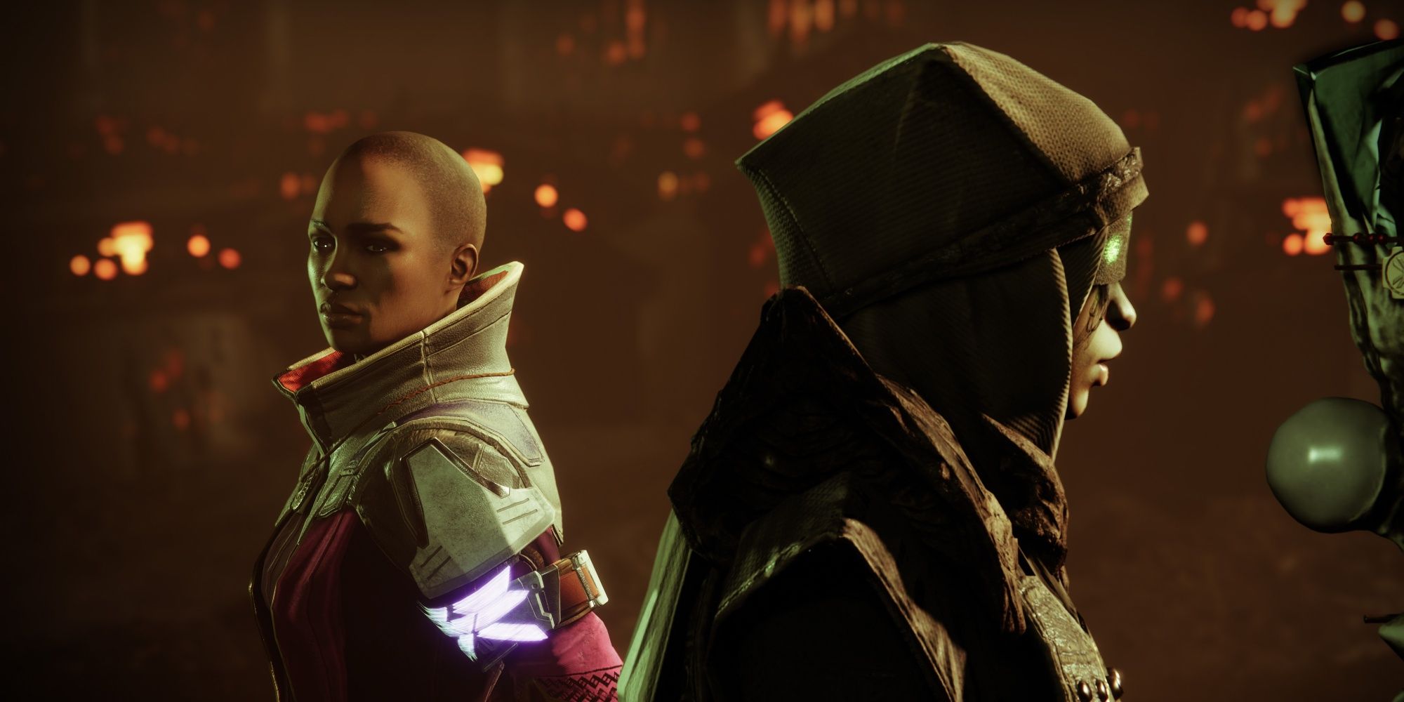 Destiny 2 Eris Morn e Ikora de pie espalda con espalda
