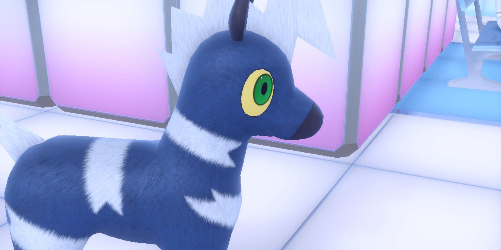 Una captura de pantalla de un Blitzle brillante en Pokémon Escarlata y Violeta.