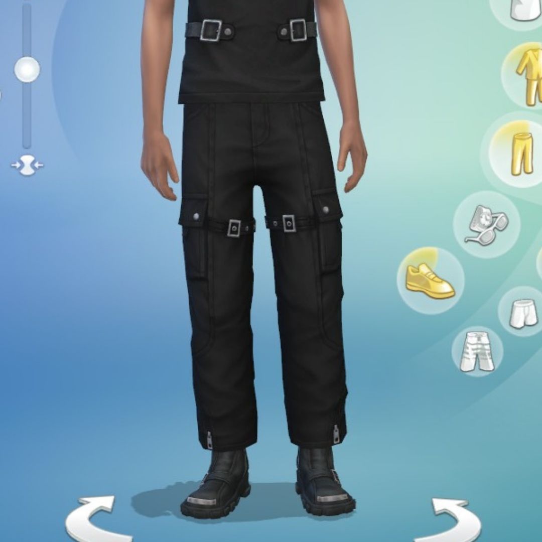 sim usando pantalones en sims 4 goth en abundancia